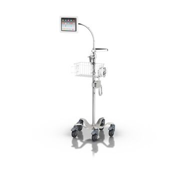 Ultrasound Tablet Roll Stand with Gooseneck
