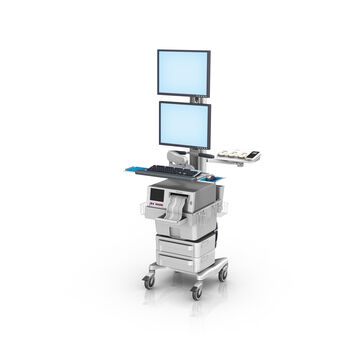 Philips FM40/50 RC Series Classic Fetal Monitoring Workstation with Dual Vertical Monitor Mount