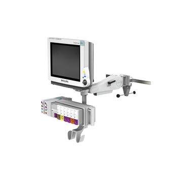 Philips IntelliVue MP60/70 on VHM Variable Height Arm with Horizontal Rail Interface