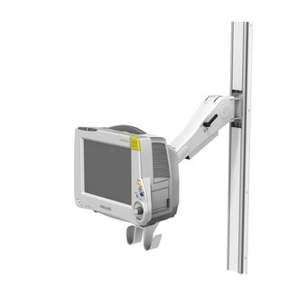 Philips IntelliVue MP20/30 on VHM Variable Height Arm Channel Mount with Front-End Suspension