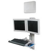 IntelliVue XDS with Dual Monitors and Adjustable Keyboard on 36" VHC Variable Height Channel