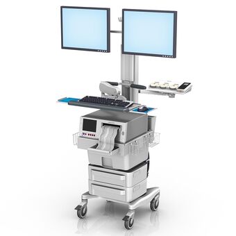 Philips FM40/50 Fetal Monitoring Workstation with Dual Horizontal Monitor Mount