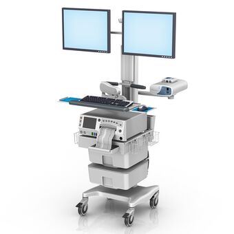 GE Corometrics 250cx Series Fetal Monitoring Dual Monitor Workstation