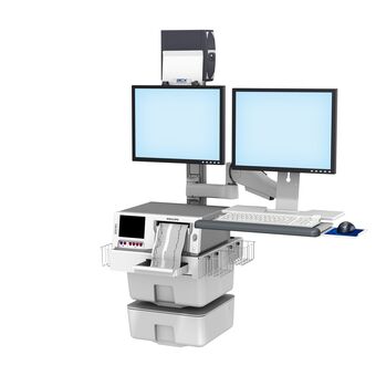 Philips FM40/50 Fetal Monitoring Dual Monitor Wall Mount Workstation with VHM