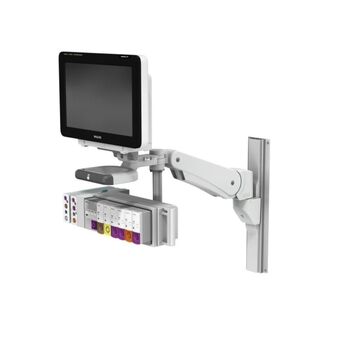 Philips IntelliVue MX600-850 on VHM-PL Variable Height Arm Channel Mount with Vertical Position Lock