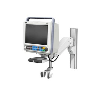 GE Healthcare B40 on VHM-PL Variable Height Arm Channel Mount with Vertical Position Lock