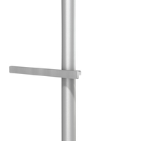 10 x 25 mm Rail for 2”/5.1 cm Diameter Post with Left Rail Position