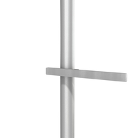 10 x 25 mm Rail for 2”/5.1 cm Diameter Post with Right Rail Position