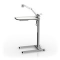 Brite White Patient Engagement Overbed Table with PRO-ADJUST™ Tablet Arm
