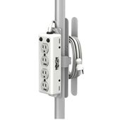 SR-0001-12 - 4fach-Steckdosenleiste in Krankenhausqualität mit 4,5-m-Kabel und Kabelaufwicklung für 1,25"-Stangen (32 mm) (Klasse UL 1363A)