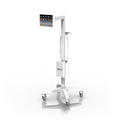 Variable Height Roll Stand with PRO-ADJUST™ Tablet Arm, Power Box Enclosure, Handle and Cord Wrap