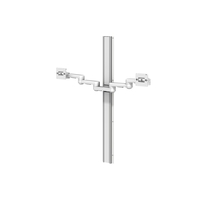 Channel Mount Cross Bar with Dual 8 x 8"/20.3 x 20.3 cm M Series Articulating Arms