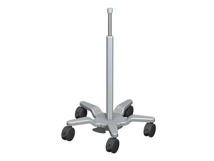FLP-0004-67 - VHRS 2" Post with 25"/63.5 cm 5-Leg Base and 4"/10.2 cm Casters