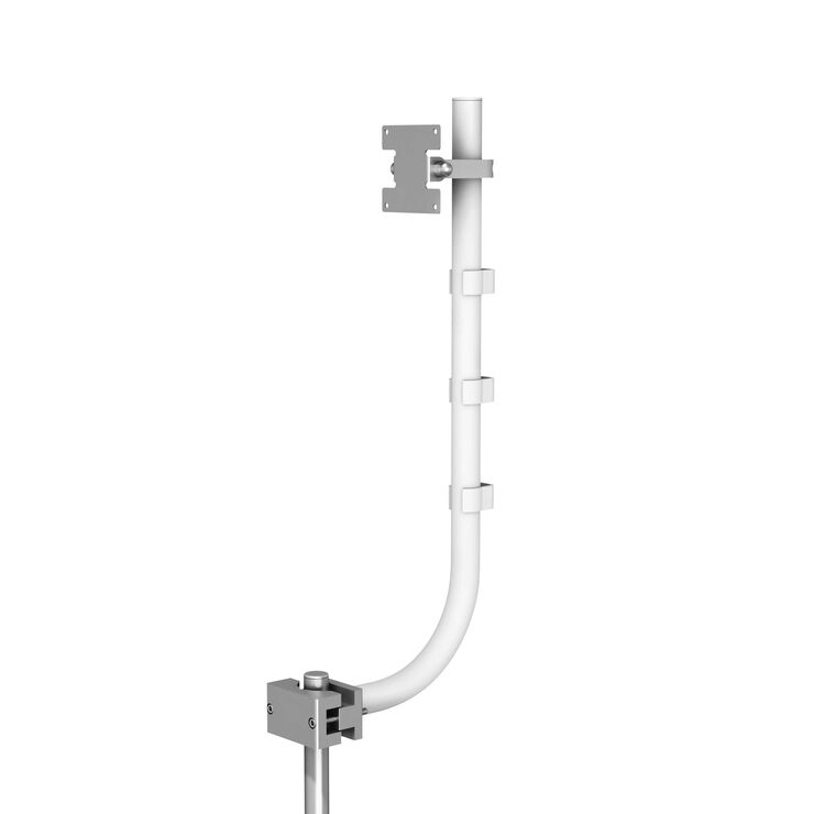 FLP-0008-38 - Montura de poste de carrito médico para dispositivos de captura de datos VESA de 75 mm con inclinación y altura ajustable