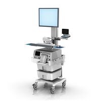 Monica FM fixed Height Roll Cart single Monitor no Telemetry loaded LG