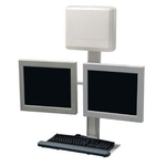 IntelliVue XDS mit zwei Bildschirmen und direkter Tastaturhalterung