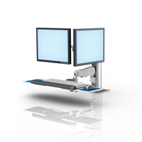 M Series 8 x 8"/20.3 x 20.3 cm Articulating Arm Dual Display Counter Top Workstation