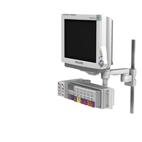 Philips IntelliVue MP60/70 on M Series Pivot Arm with Vertical Rail Interface
