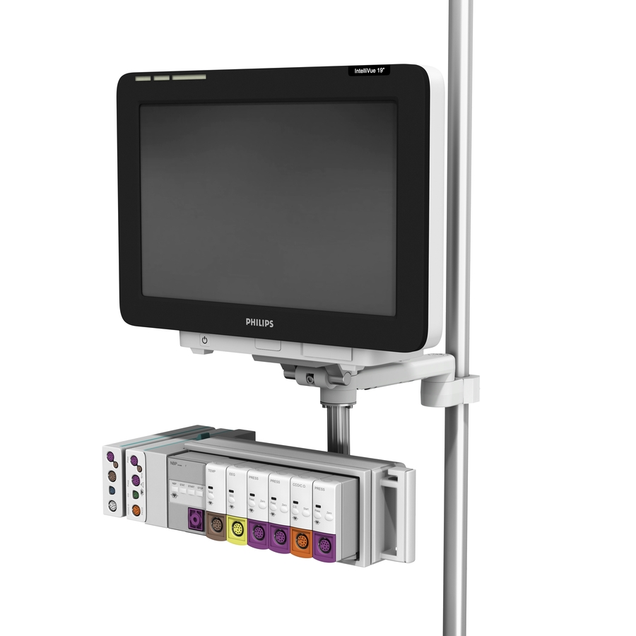 Philips IntelliVue MX600/700/800 on M Series Pivot Arm with 38 mm Post Interface