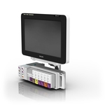 Philips IntelliVue MX600-850 with FMS or Single FMX-4 on Counter Top / Horizontal Channel Mount