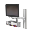 Philips IntelliVue MX600-850 with FMS or Single FMX-4 on M Series Pivot Arm Channel Mount
