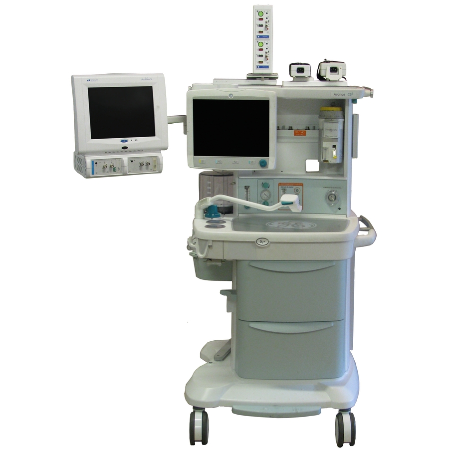 M Series with Spacelabs SL2600 Monitor on GE Healthcare Avance CS2