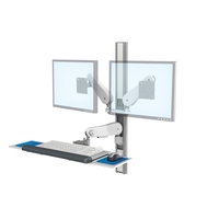 VHM-25 Variable Height Arm Dual Display Workstation