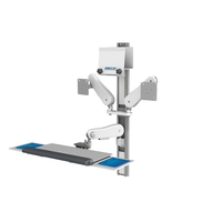 VHM-25 Variable Height Arm Dual Display Workstation