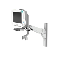 Philips IntelliVue MP40/50 on VHM-P Variable Height Arm Channel Mount with Dual Cable Hooks with 3" / 7.6 cm Down Post for Cable Management