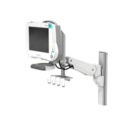 Philips IntelliVue MP40/50 on VHM-P Variable Height Arm Channel Mount with Quad Hooks with 3" / 7.6 cm Down Post for Cable Management