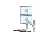 VHM-P Variable Height Arm for Stacked Dual Displays and Keyboard
