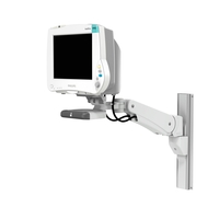 Philips IntelliVue MP40/50 on VHM-PL Variable Height Arm Channel Mount with Vertical Position Lock