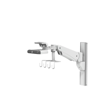 Philips IntelliVue MP40/50 on VHM-PL Variable Height Arm Channel Mount with Quad Hooks with 3" / 7.6 cm Down Post for Cable Management
