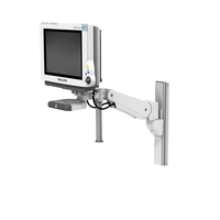 Philips IntelliVue MP60/70 on VHM-PL Variable Height Arm Channel Mount with Vertical Position Lock