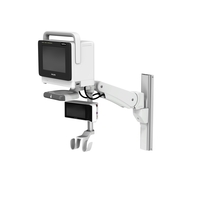 VHM-PL (Locking) Variable Height Arm Channel Mount with Dual Cable Hooks with Down Post for Cable Management with Philips X3