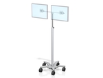 VHRS Variable Height Dual Monitor Roll Stand